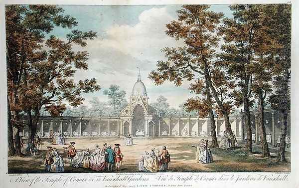 A View of the Temple of Comus at Vauxhall Gardens Oil Painting by Canaleti