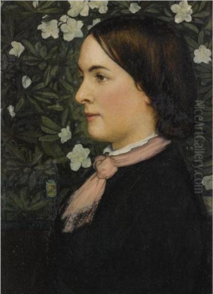 Mrs Cecelia Bowen-summers Oil Painting by Edward Robert Hughes