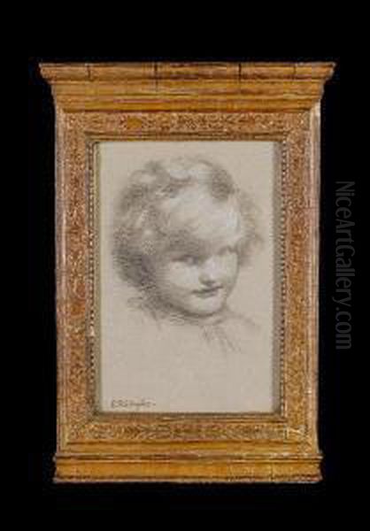 Portrait Of A Young Child Oil Painting by Edward Robert Hughes