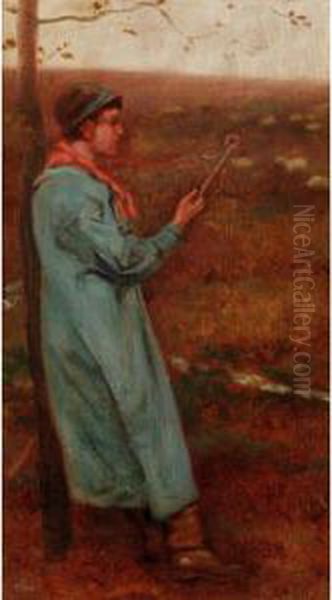 The Shepherd Boy Oil Painting by Edward Robert Hughes