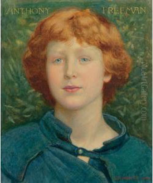 Portrait Of Anthony Freeman Oil Painting by Edward Robert Hughes