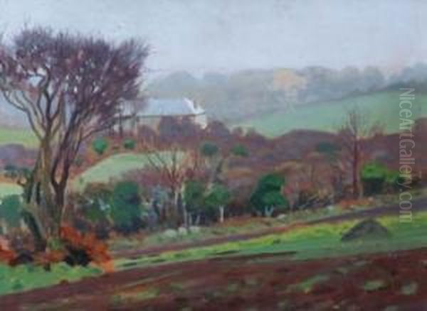 Rural View Oil Painting by Robert Morson Hughes