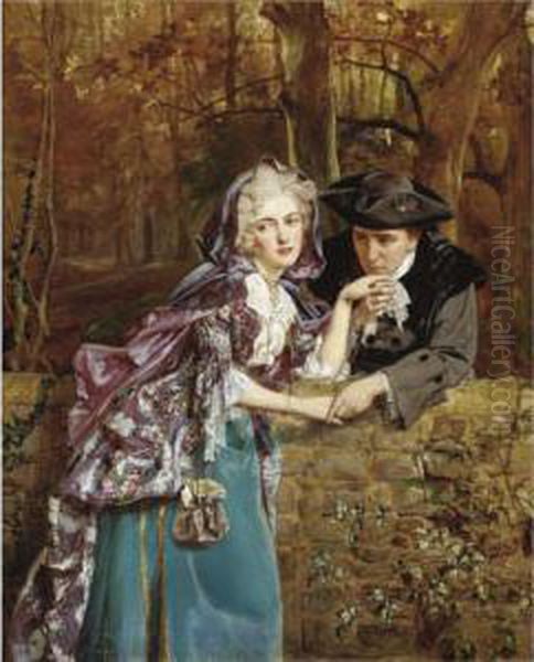 Forbidden Love Oil Painting by Talbot Hughes