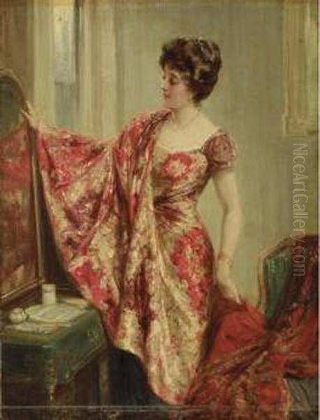 The New Dress Oil Painting by Talbot Hughes