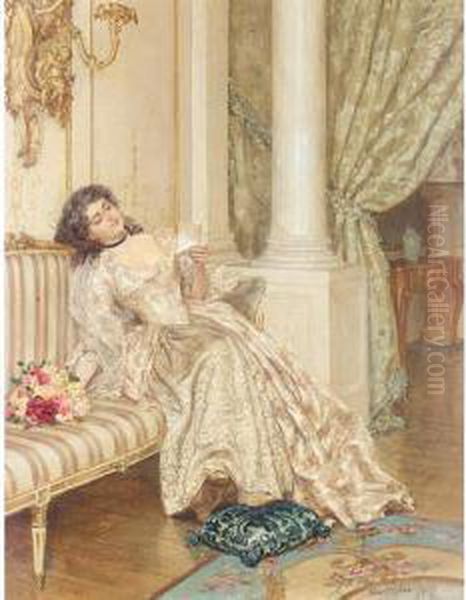 The Love Letter Oil Painting by Talbot Hughes