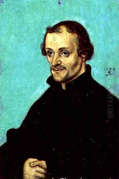 P. Schwartzerd (Melanchthon, in Greek) (1497-1560) Oil Painting by Lucas (studio of) Cranach