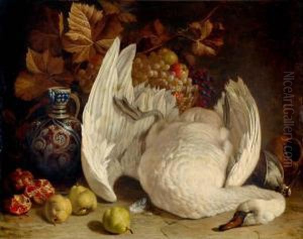 Still Life With Fruit And Game Oil Painting by William Hughes