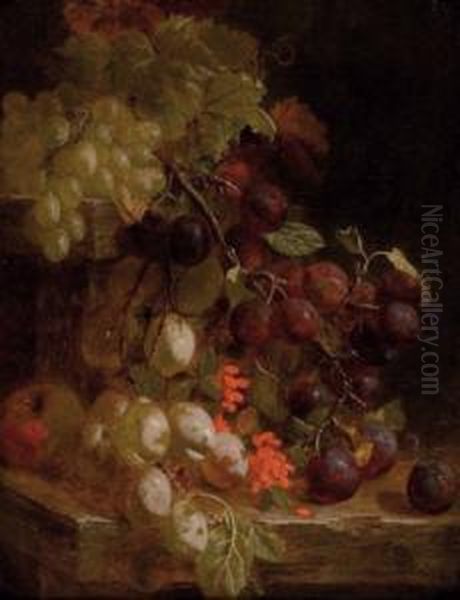 Fruchtestillleben Oil Painting by William Hughes