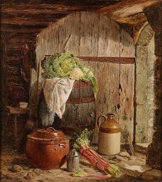 The Gardener's Shed Oil Painting by William Hughes