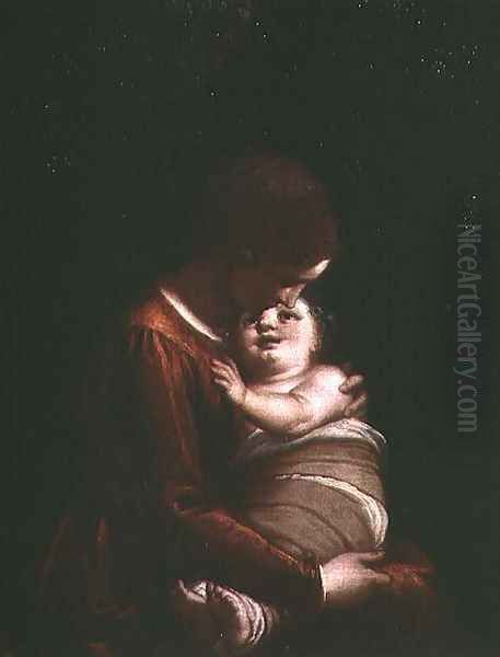 Madonna and Child, c.1570 Oil Painting by Luca Cambiaso