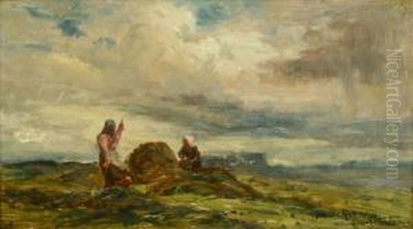 The Gleaners Oil Painting by Herbert Hughes Stanton