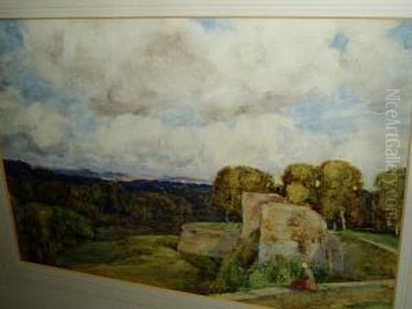 Ramparts At Montreuil Oil Painting by Herbert Hughes Stanton