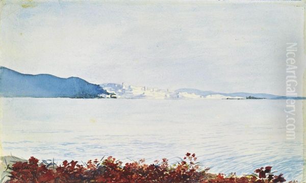 Baie De La Mediterranee Oil Painting by Georges-Victor Hugo