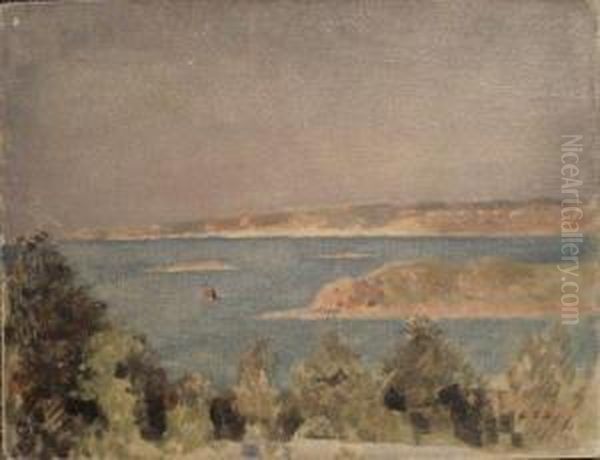 Bord De Mer Oil Painting by Georges-Victor Hugo