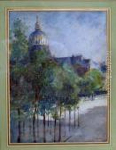 Le Dome Des Invalides Oil Painting by Georges-Victor Hugo