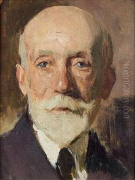 Portrait De Jean Hugues, Sculpteur Et Pere De L'artiste Oil Painting by Paul Jean Hugues