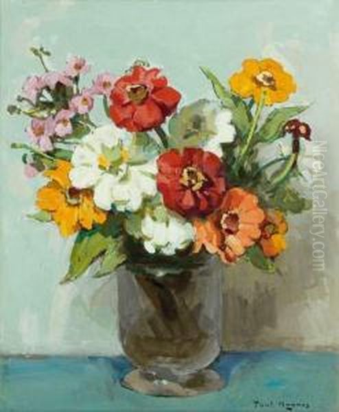 Bouquet De Fleurs Oil Painting by Paul Jean Hugues