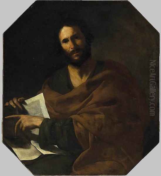 St John the Evangelist 1641-43 Oil Painting by Bernardo Cavallino