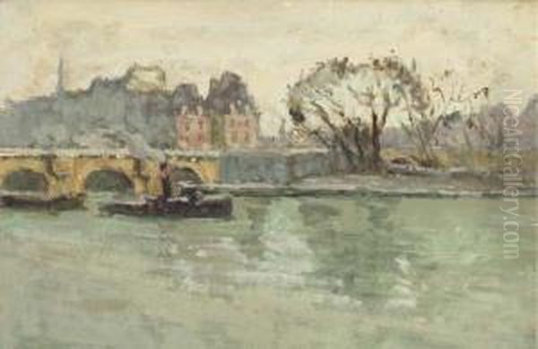 Le Pont Neuf Oil Painting by Paul Jean Hugues