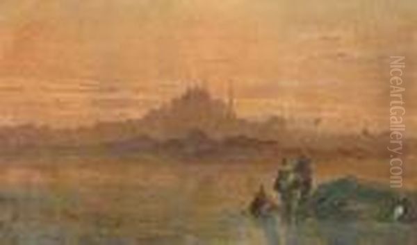 Constantinople Oil Painting by Victor Pierre Huguet