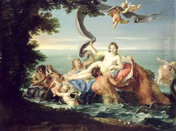 The Triumph of Galatea Oil Painting by Giuseppe Chiari