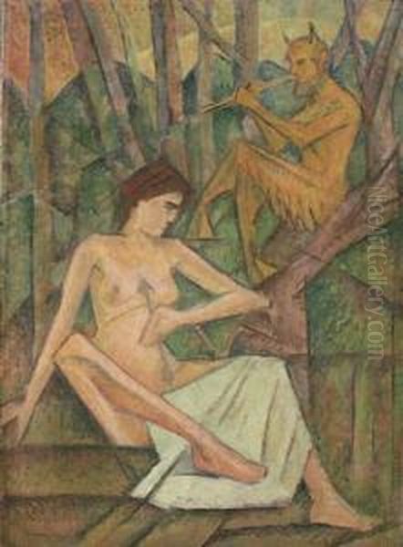 Odalistka [tytul Oryginalny] (1930) Oil Painting by Jerzy Hulewicz