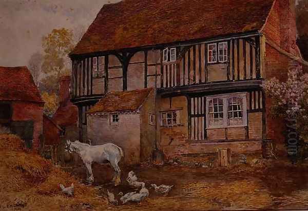 King's Farm, Chorley Wood, Hertfordshire Oil Painting by Elizabeth M. Chettle