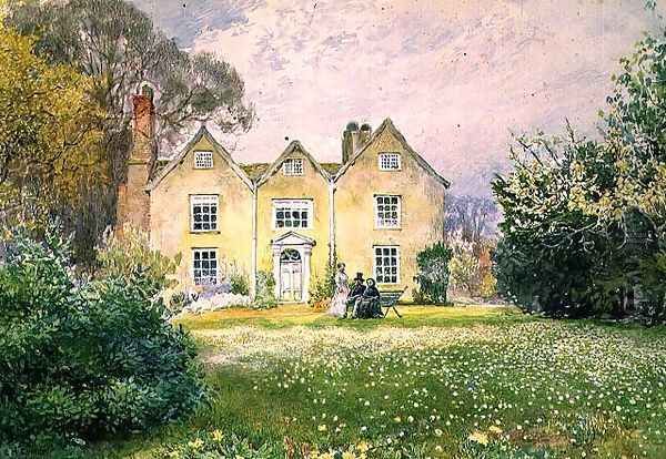 Plas Arona, Near Wrexham, 1906 Oil Painting by Elizabeth M. Chettle