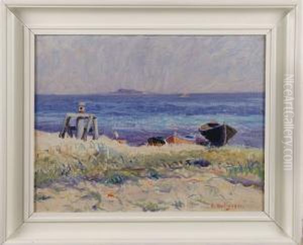 Batar Pa Strand, Oland Oil Painting by Oscar Hullgren