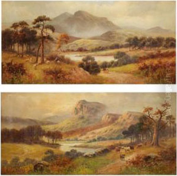 'landscape Pertschire' 'landscape. Cromarty' Oil Painting by Frederick William Hulme