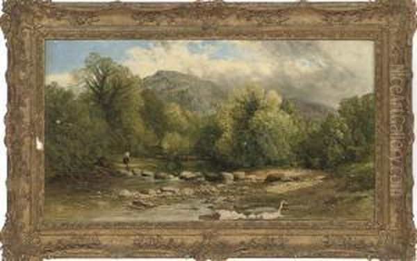 A Favourite Retreat, North Wales Oil Painting by Frederick William Hulme