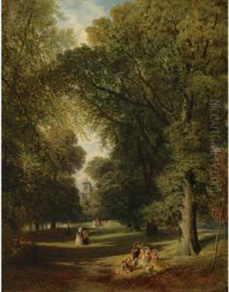 Picnicing Oil Painting by Frederick William Hulme