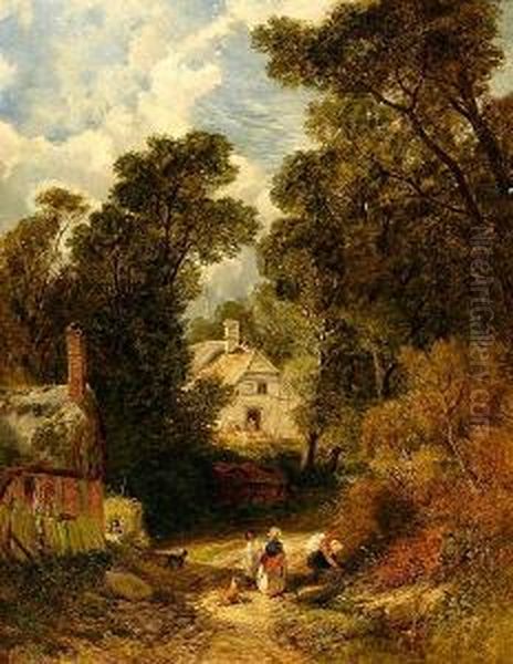 The Village Of Pyrford, Surrey by Frederick William Hulme