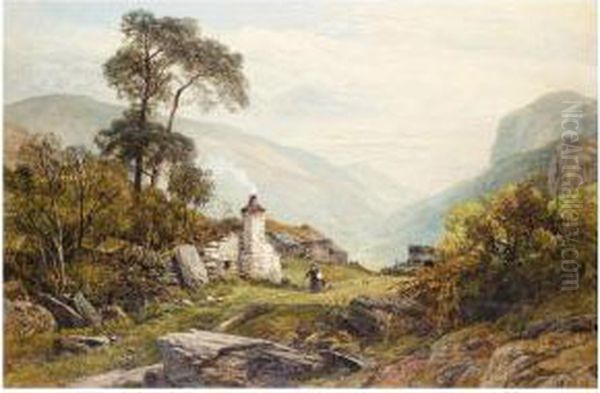 In The Welsh Hills Oil Painting by Frederick William Hulme