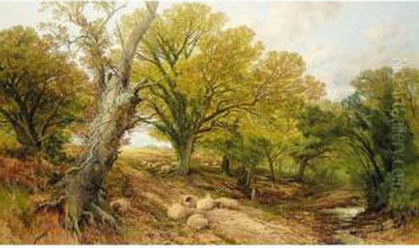 Near Ripley, Surrey Oil Painting by Frederick William Hulme