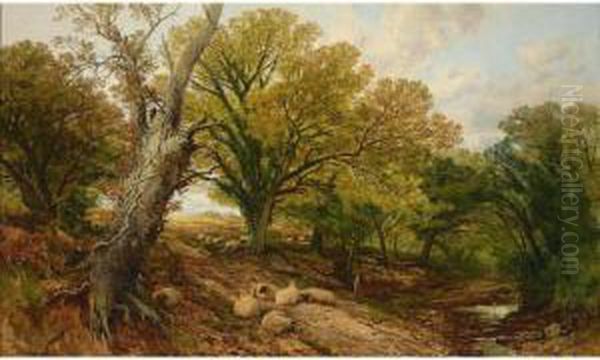 Near Ripley, Surrey Oil Painting by Frederick William Hulme