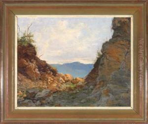 Gebirgslandschaft Oil Painting by Adolf Humborg