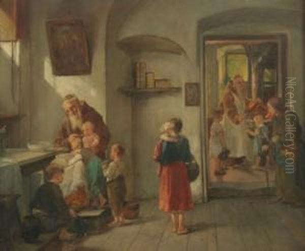 In Der Klosterkuche Oil Painting by Adolf Humborg