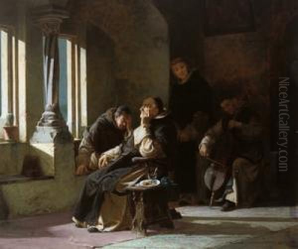 Musikalische Einkehr Oil Painting by Adolf Humborg