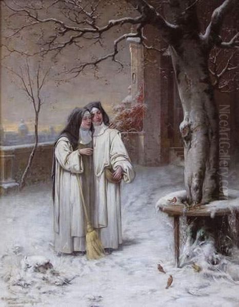 Deux Religieuses Oil Painting by Adolf Humborg