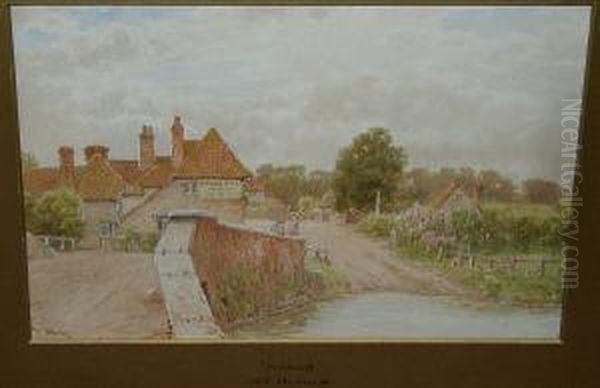 'fordwick', Signed 't. Hunn', And Titled On Mount Oil Painting by Thomas Hunt