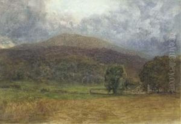 A Churchyard, Capel Curig Oil Painting by Alfred William Hunt