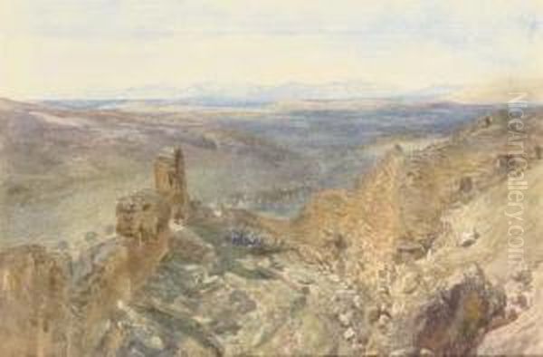 Theatre Of Herodes Atticus Oil Painting by Alfred William Hunt