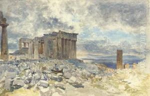 The Parthenon, Athens Oil Painting by Alfred William Hunt