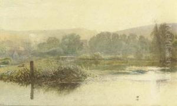 The Upper Thames Oil Painting by Alfred William Hunt