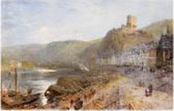 Cochem On The Moselle Oil Painting by Alfred William Hunt