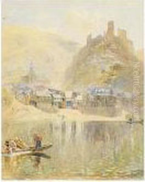 Cochem On The Moselle Oil Painting by Alfred William Hunt