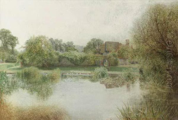 The Moated Grange Oil Painting by Alfred William Hunt