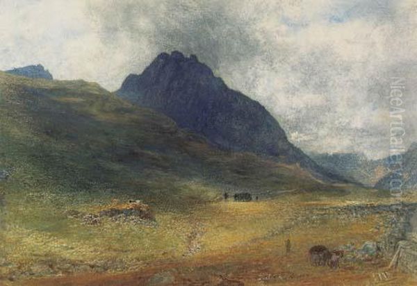 Trifaen, Caernarvonshire Oil Painting by Alfred William Hunt