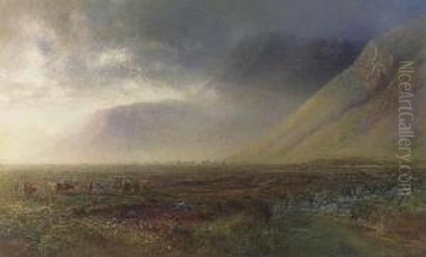 Rising Mist, Loch Maree, Highlands Oil Painting by Alfred William Hunt